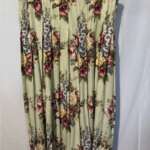 Marisa Christina Classics Floral Print Pleated Women's Skirt Size L